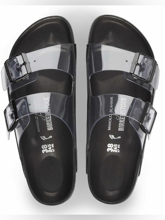 Birkenstock Shoes - Manolo Blahnik x Birkenstock Arizona PVC Transparent Sandals Size 8 - 8.5